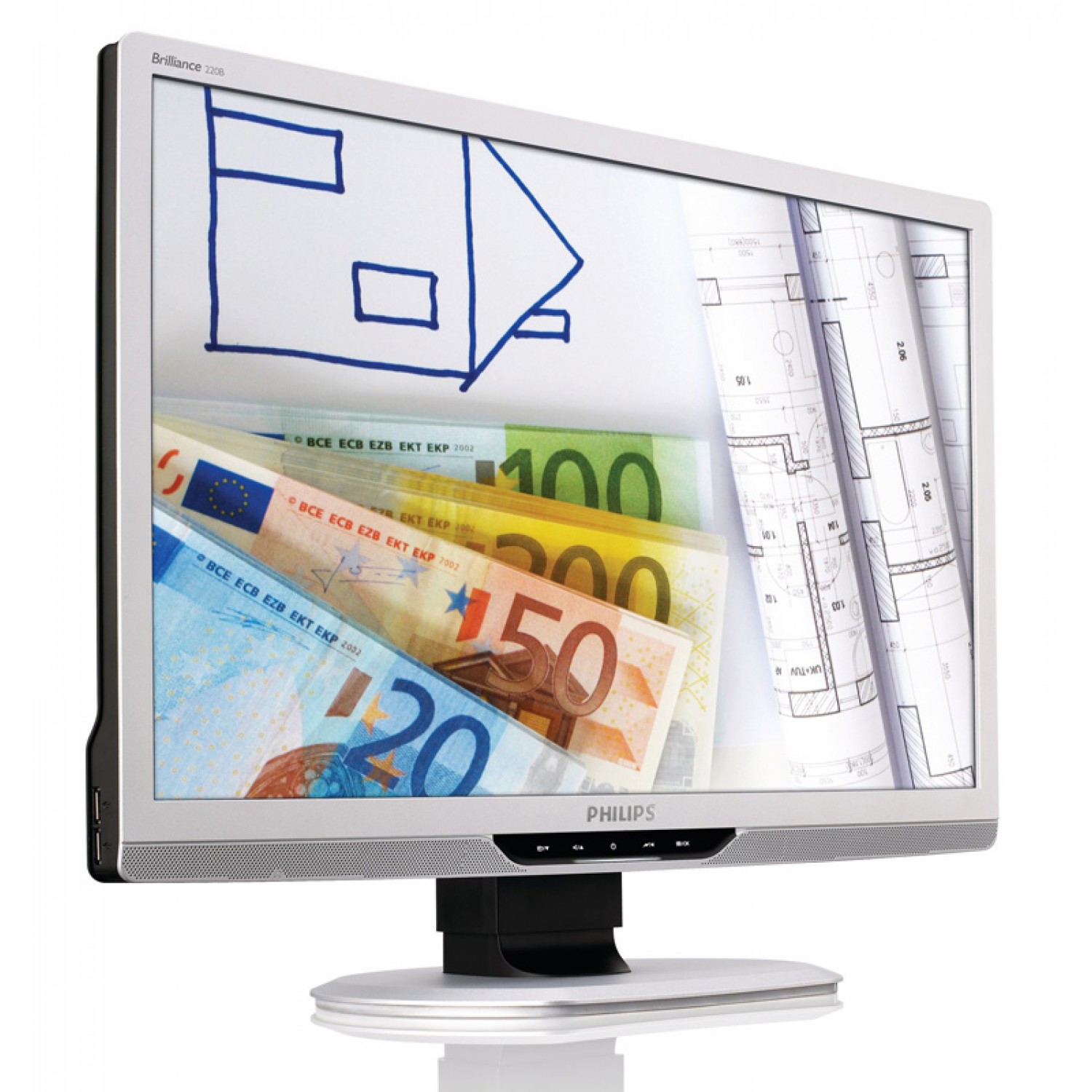 PHILIPS used οθόνη 220B2CS LCD, 22" 1680x1050px, VGA/DVI-D, GB PHILIPS used οθόνη 220B2CS LCD, 22" 1680x1050px, VGA/DVI-D, GB