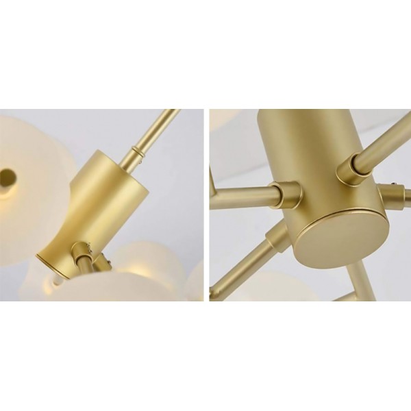 POWERTECH πολύφωτο φωτιστικό οροφής HLL-0025, 9x G9, μεταλλικό, χρυσό POWERTECH πολύφωτο φωτιστικό οροφής HLL-0025, 9x G9, μεταλλικό, χρυσό