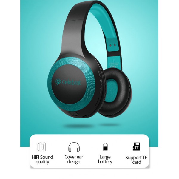 CELEBRAT headphones με μικρόφωνο A23-BL, bluetooth, 40mm, μαύρο-μπλε CELEBRAT headphones με μικρόφωνο A23-BL, bluetooth, 40mm, μαύρο-μπλε