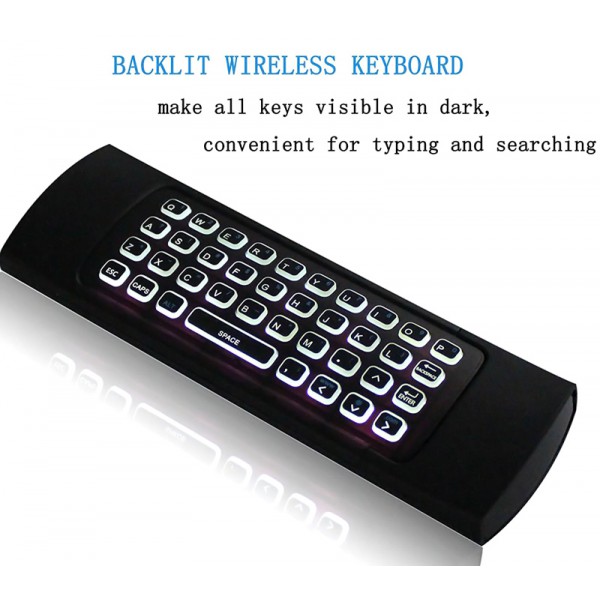 Air mouse XYX-1000, motion sensing, back light, μαύρο Air mouse XYX-1000, motion sensing, back light, μαύρο