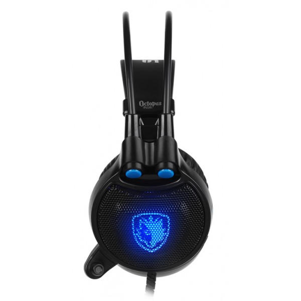 SADES Gaming Headset Octopus Plus με δόνηση, multiplatform, USB, μαύρο