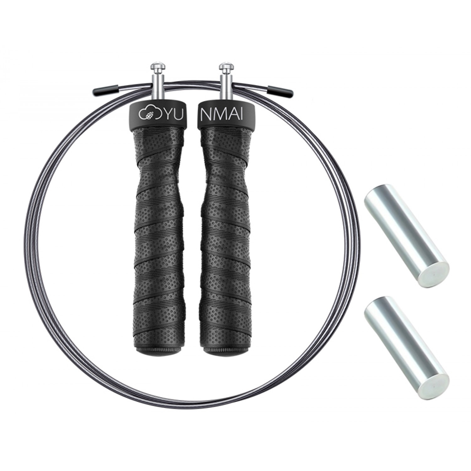 YUNMAI σχοινάκι γυμναστικής YMHR-P701 με επιπρόσθετο βάρος, μαύρο YUNMAI σχοινάκι γυμναστικής YMHR-P701 με επιπρόσθετο βάρος, μαύρο