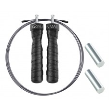 YUNMAI σχοινάκι γυμναστικής YMHR-P701 με επιπρόσθετο βάρος, μαύρο