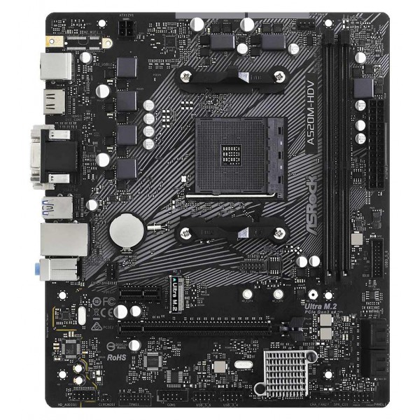 ASROCK μητρική A520M-HDV, 2x DDR4, AM4, USB 3.2, mATX ASROCK μητρική A520M-HDV, 2x DDR4, AM4, USB 3.2, mATX