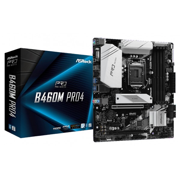 ASROCK μητρική B460M PRO4, 4x DDR4, s1200, USB 3.2, mATX ASROCK μητρική B460M PRO4, 4x DDR4, s1200, USB 3.2, mATX