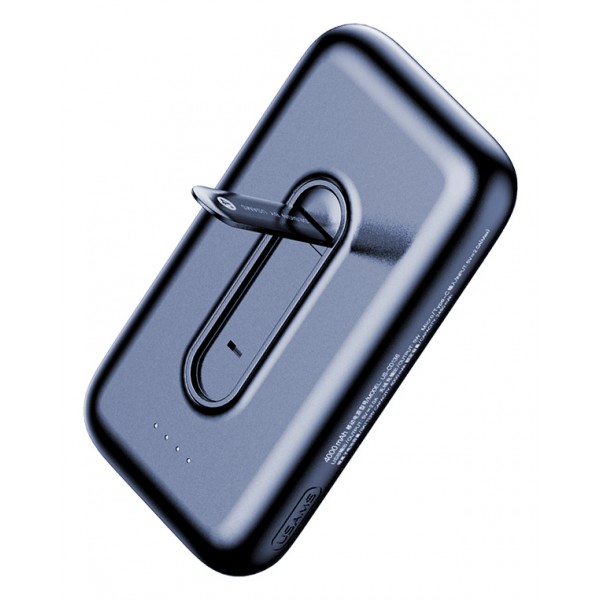 USAMS power bank PB51 με stand, 4000mAh, USB & ασύρματη φόρτιση, μπλε USAMS power bank PB51 με stand, 4000mAh, USB & ασύρματη φόρτιση, μπλε