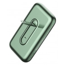 USAMS power bank PB51 με stand, 4000mAh, USB & ασύρματη φόρτιση, πράσινο