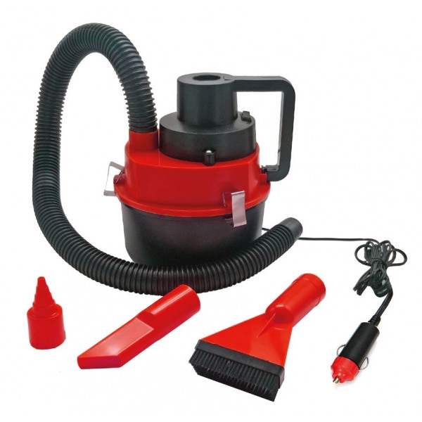 AMIO ηλεκτρική σκούπα αυτοκινήτου 02381, 93W, 12V, κόκκινο/μαύρο