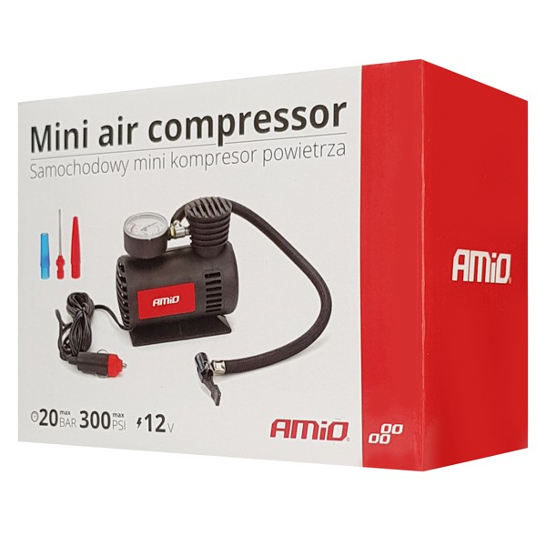 AMIO μίνι συμπιεστής αέρος αυτοκινήτου 02189, 12V, 300PSI/20bar AMIO μίνι συμπιεστής αέρος αυτοκινήτου 02189, 12V, 300PSI/20bar