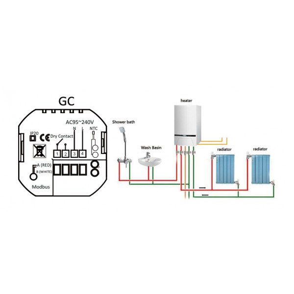 Smart θερμοστάτης αερίου BHT-002-GCLW, WiFi, λευκός Smart θερμοστάτης αερίου BHT-002-GCLW, WiFi, λευκός