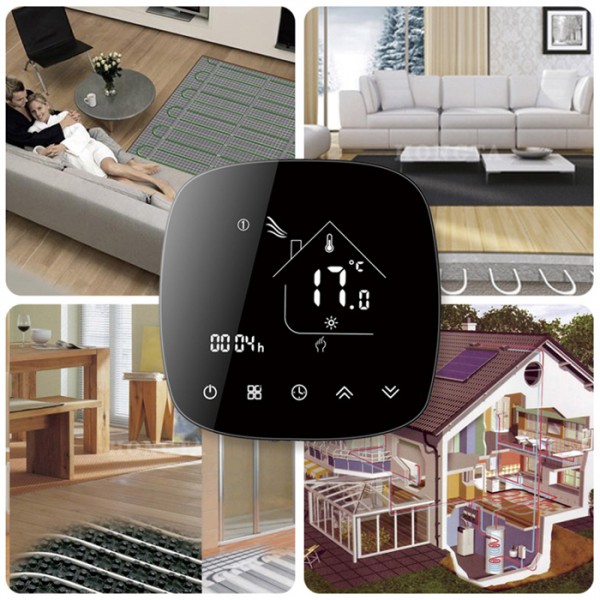 Smart θερμοστάτης αερίου BHT-001-GCLW, WiFi, μαύρος Smart θερμοστάτης αερίου BHT-001-GCLW, WiFi, μαύρος
