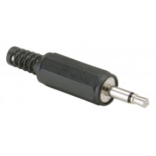 GOOBAY βύσμα 3.5mm 11011, 2 pin, mono, πλαστικό, μαύρο, 10τμχ