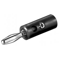 GOOBAY βύσμα μπανάνα plug 11373, αρσενικό 4.5mm, μαύρο, 10τμχ