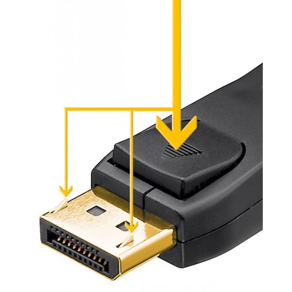 GOOBAY καλώδιο DisplayPort 1.2 49960, 4K/60Hz, 10.8Gbit/s, 3m, μαύρο