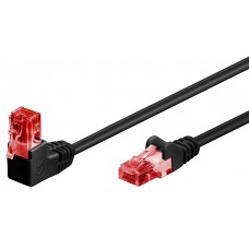 GOOBAY καλώδιο δικτύου 51518, CAT 6 U/UTP, γωνιακό, CCA, 5m, μαύρο