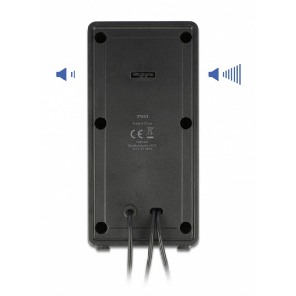 DELOCK ηχεία 2.0 27001, stereo, USB & 3.5mm, μαύρα DELOCK ηχεία 2.0 27001, stereo, USB & 3.5mm, μαύρα