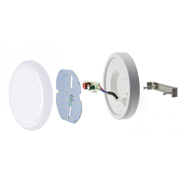 POWERTECH LED φωτιστικό τοίχου EXTL-0002, 10W, 4000k cool white, λευκό