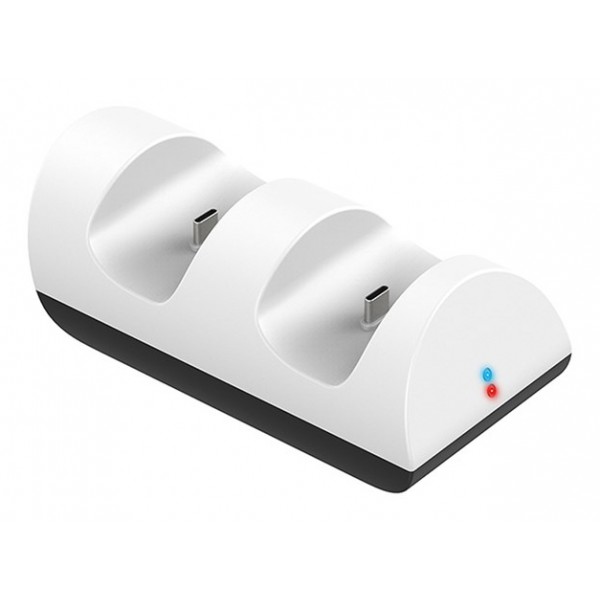 GOOBAY φορτιστής χειριστηρίου PS5 DualSense 52765, 2x output, λευκός