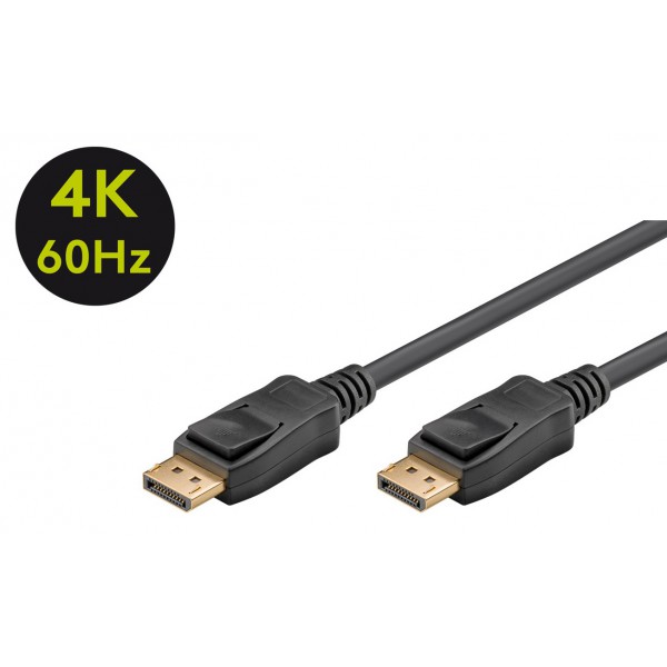 GOOBAY καλώδιο DisplayPort 1.2 VESA 65924, 4K/60Hz 21.6Gbit/s, 3m, μαύρο GOOBAY καλώδιο DisplayPort 1.2 VESA 65924, 4K/60Hz 21.6Gbit/s, 3m, μαύρο