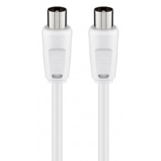 GOOBAY καλώδιο κεραίας αρσενικό 68147, <70dB, CCS, 2.5m, λευκό