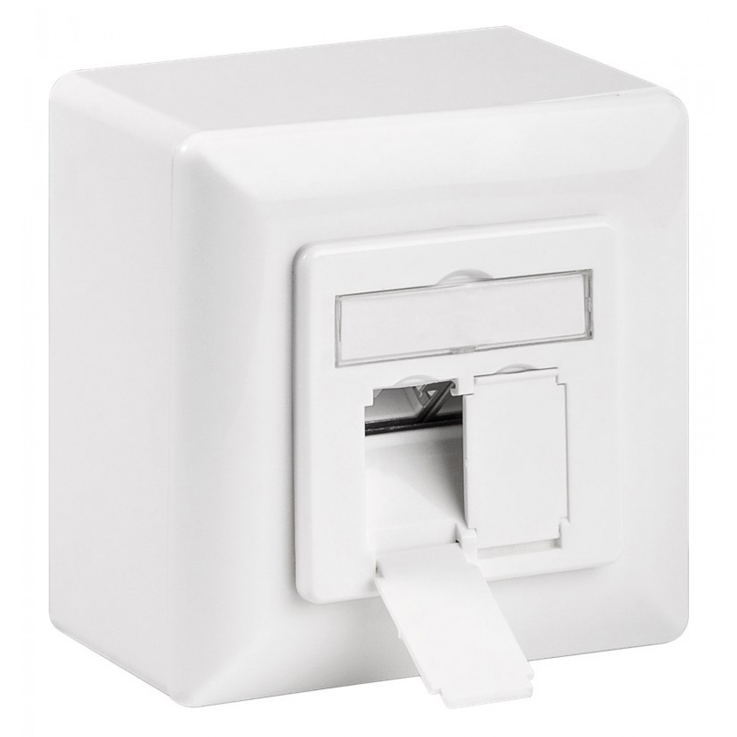 GOOBAY επιτοίχια πρίζα CAT 6a 68572, 2x RJ45, 80x80mm, λευκή GOOBAY επιτοίχια πρίζα CAT 6a 68572, 2x RJ45, 80x80mm, λευκή