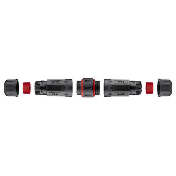 GOOBAY αδιάβροχος σύνδεσμος RJ45 Cat.6 79566, IP68, μαύρο GOOBAY αδιάβροχος σύνδεσμος RJ45 Cat.6 79566, IP68, μαύρο