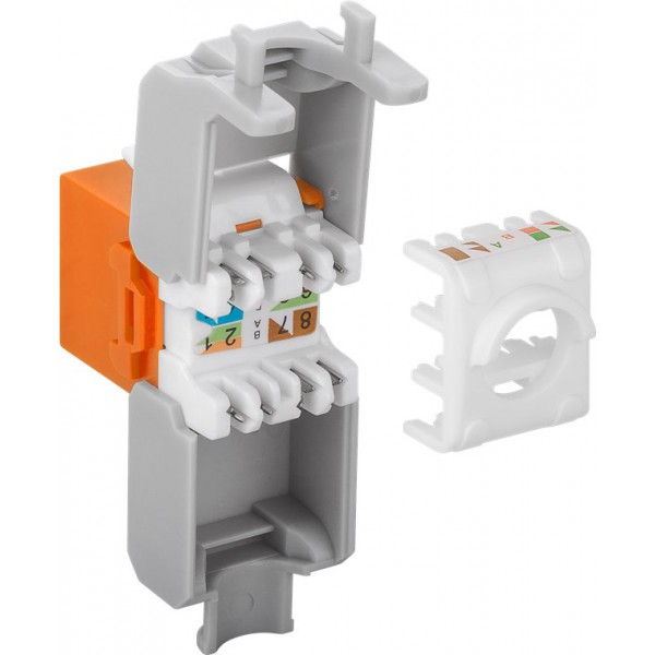 GOOBAY Keystone module RJ45 CAT 6A 90690, UTP, πορτοκαλί GOOBAY Keystone module RJ45 CAT 6A 90690, UTP, πορτοκαλί