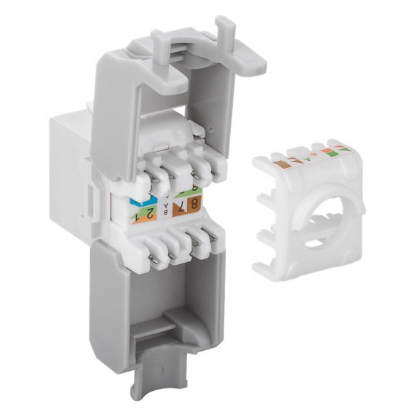 GOOBAY Keystone module RJ45 CAT 6A 90867, UTP, λευκό