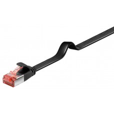GOOBAY καλώδιο δικτύου 94238, CAT 6 U/FTP, flat, copper, 15m, μαύρο