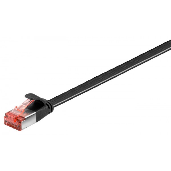 GOOBAY καλώδιο δικτύου 94239, CAT 6 U/FTP, flat, copper, 20m, μαύρο