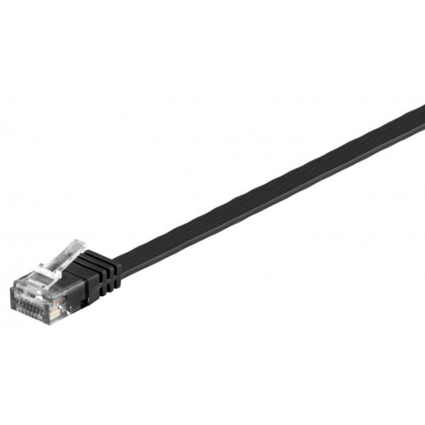 GOOBAY καλώδιο δικτύου 95387, CAT 6 U/UTP, flat, copper, 5m, μαύρο GOOBAY καλώδιο δικτύου 95387, CAT 6 U/UTP, flat, copper, 5m, μαύρο