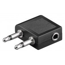 GOOBAY αντάπτορας 2x 3.5mm 2-pin σε 3.5 mm 3-pin 61004, 10τμχ, μαύρο