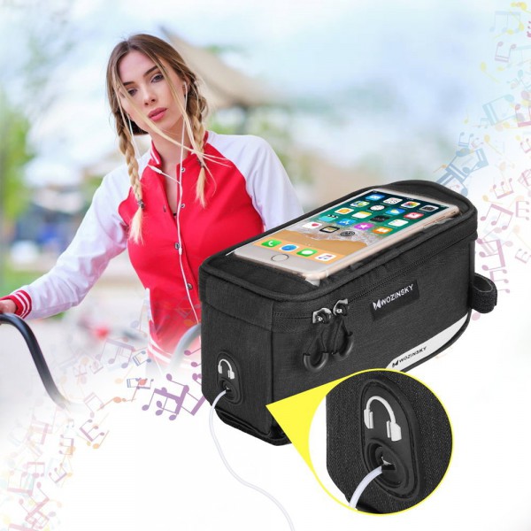 WOZINSKY τσαντάκι ποδηλάτου WBB6BK με θήκη κινητού 6.5