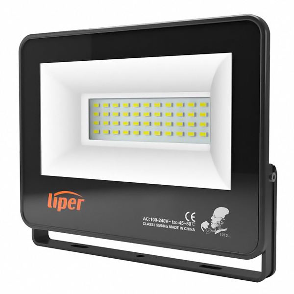 LIPER LED προβολέας LPFL-50BS01 50W, 4000K, 4000lm, IP66, 220V, μαύρος LIPER LED προβολέας LPFL-50BS01 50W, 4000K, 4000lm, IP66, 220V, μαύρος