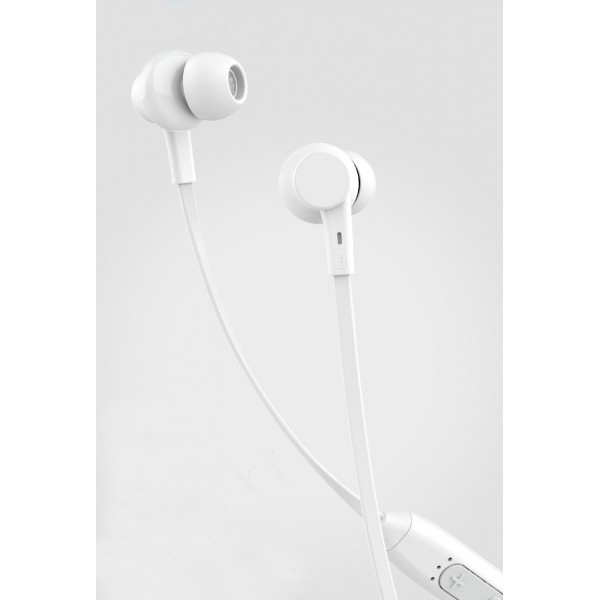 CELEBRAT bluetooth earphones A20 με μαγνήτη, 10mm, BT 5.0, λευκά