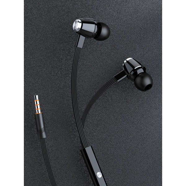 CELEBRAT earphones με μικρόφωνο G9, on/off, 10mm, 3.5mm, 1.2m, μαύρα CELEBRAT earphones με μικρόφωνο G9, on/off, 10mm, 3.5mm, 1.2m, μαύρα