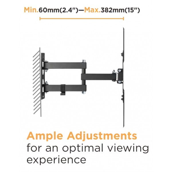 BRATECK επιτοίχια βάση LPA68-443, για οθόνη 23"-55", 30kg