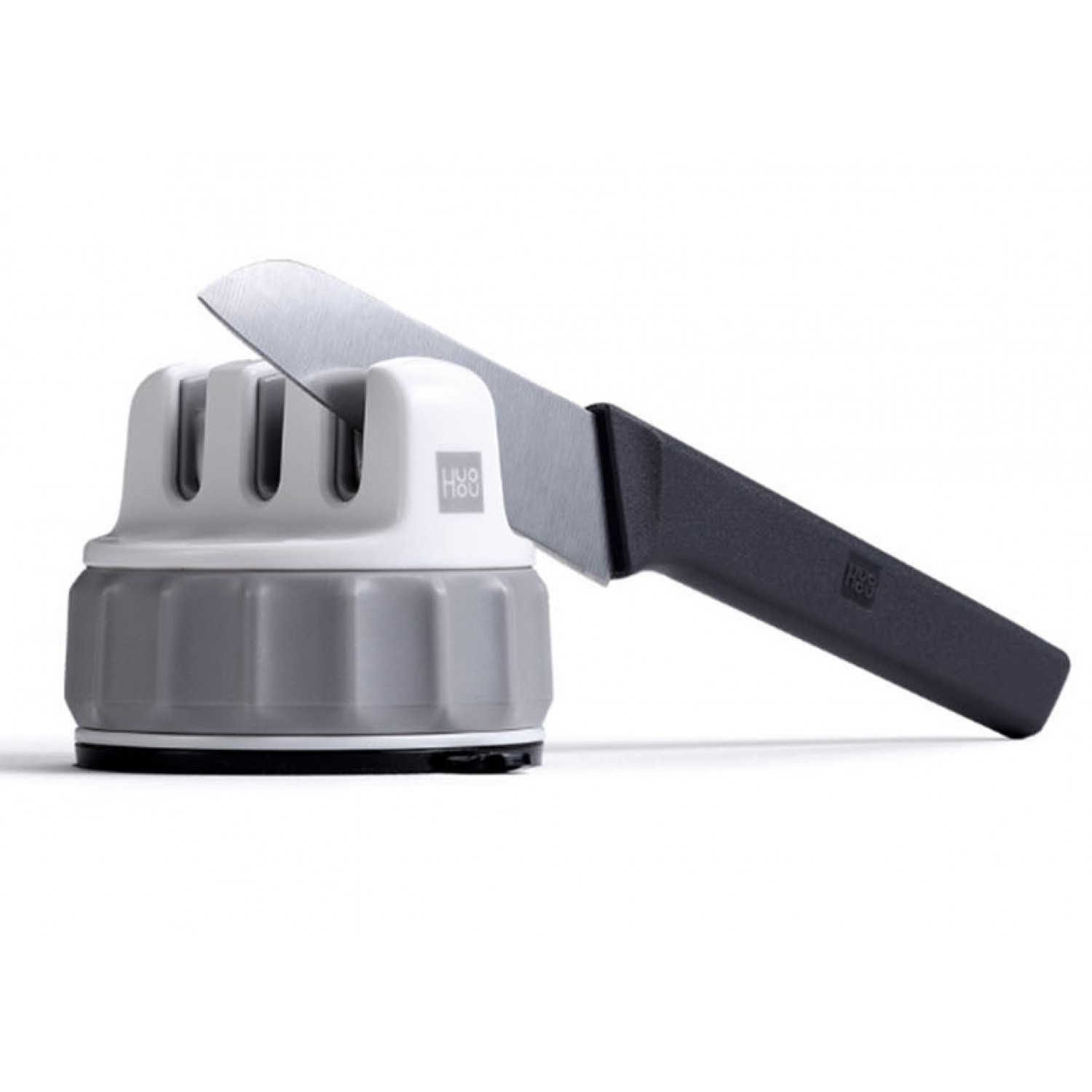 MIJIA ακονιστήρι μαχαιριών 3038068, με βεντούζα, 3 επιπέδων, λευκό-γκρι