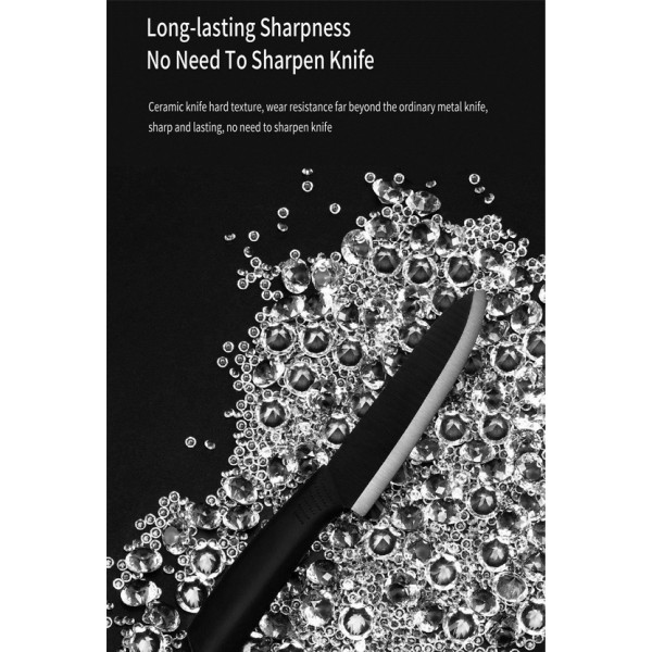 MIJIA σετ 4 μαχαιριών HU0010, κεραμικά, μαύρο MIJIA σετ 4 μαχαιριών HU0010, κεραμικά, μαύρο