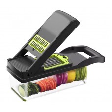 Πολυκόφτης λαχανικών με δοχείο CLN-0024, 6 εξαρτήματα κοπής, γκρι