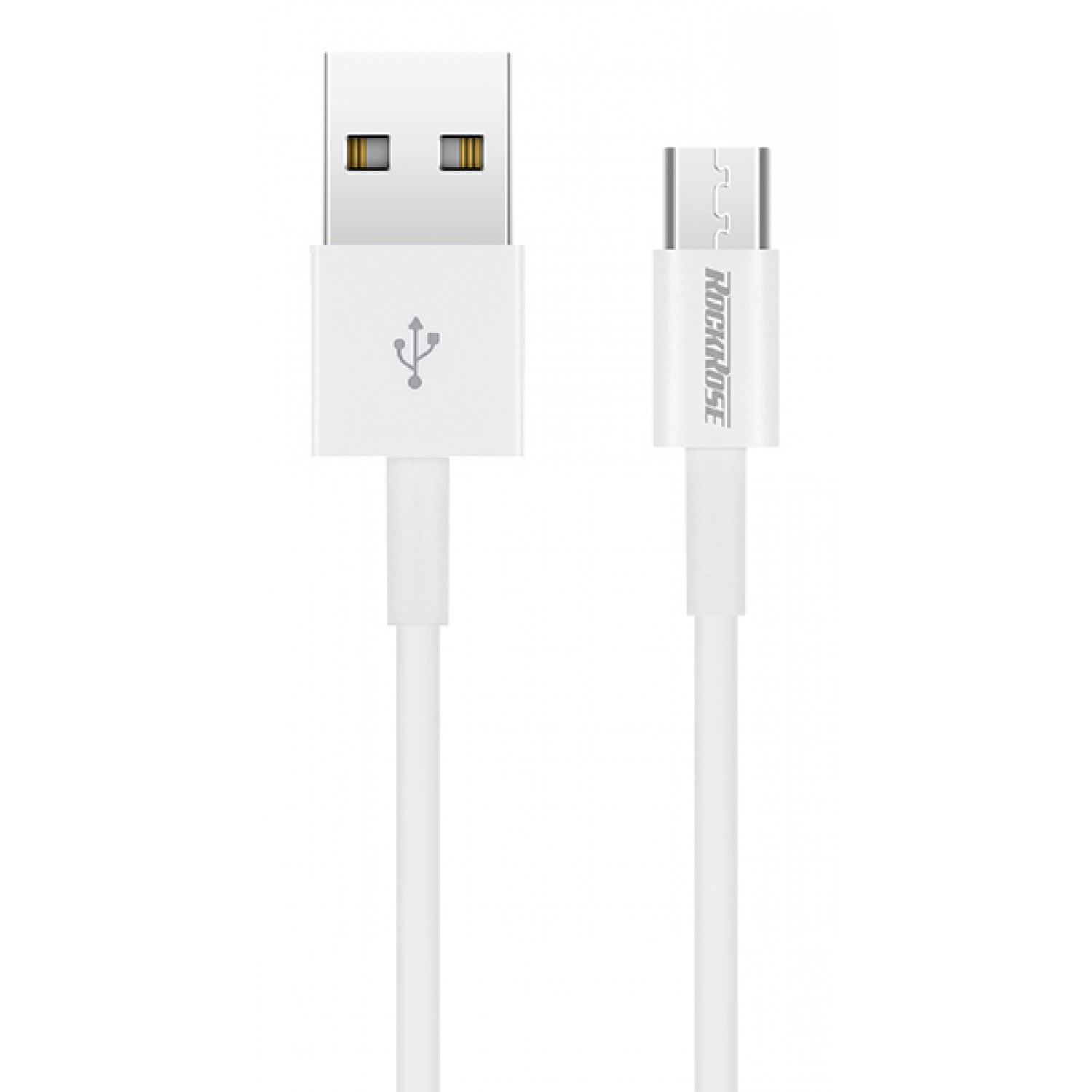 ROCKROSE καλώδιο USB σε Micro USB Zeta AM, 2.4A 12W, 1m, λευκό
