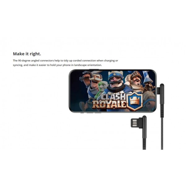 ROCKROSE καλώδιο USB σε Micro USB Janus AM, 2.1A, 1m, μαύρο