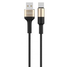 ROCKROSE καλώδιο USB σε USB Type-C Acacia AC, 2.4A 12W, 1m, χρυσό-μαύρο