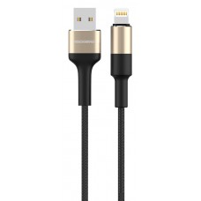 ROCKROSE καλώδιο USB σε Lightning Acacia AL, 2.4A 12W, 1m, χρυσό-μαύρο