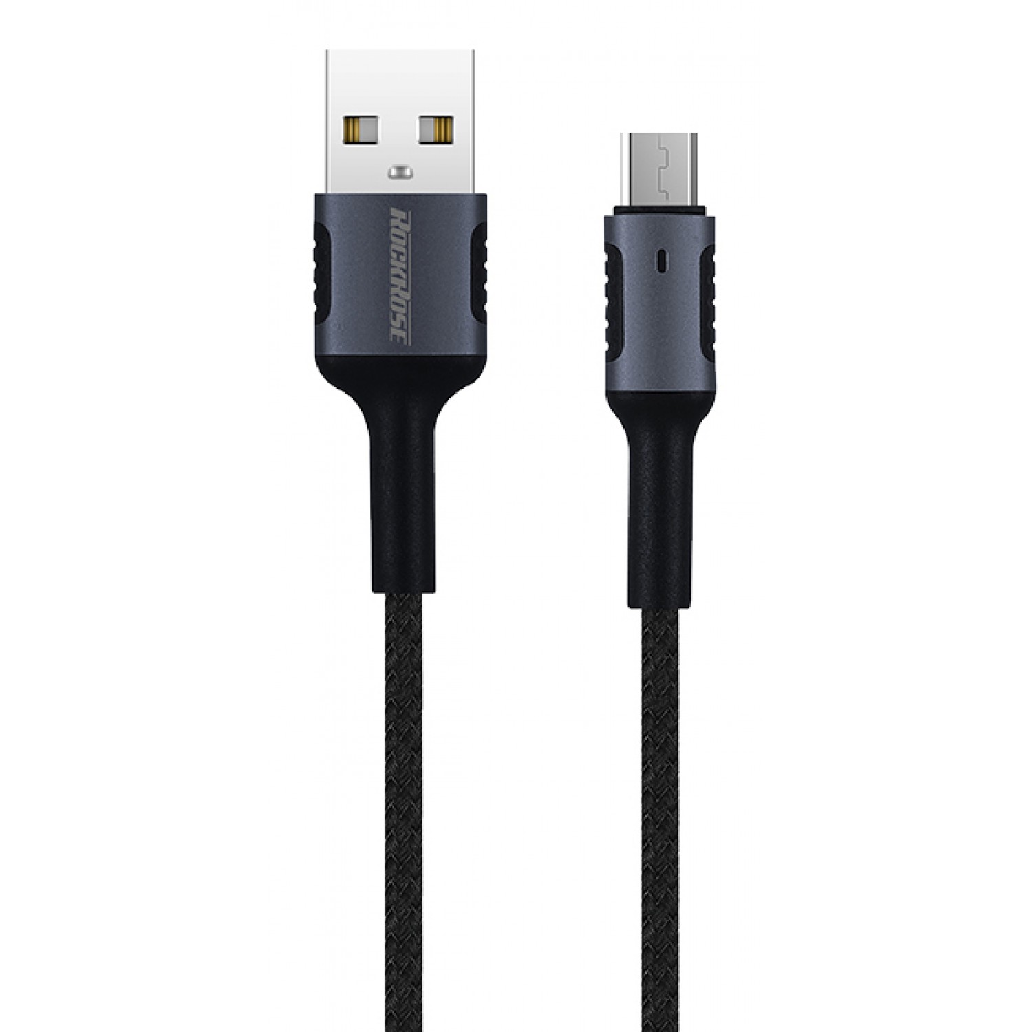 ROCKROSE καλώδιο USB σε Micro USB Armour AM, 2.4A 12W, 1m, μαύρο-μπλε
