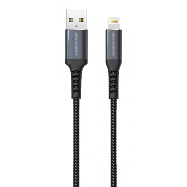 ROCKROSE καλώδιο USB σε Lightning Powerline AL, 2.4A 12W, 1m, μαύρο-μπλε ROCKROSE καλώδιο USB σε Lightning Powerline AL, 2.4A 12W, 1m, μαύρο-μπλε