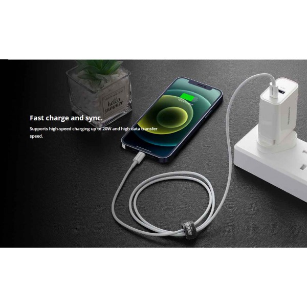 ROCKROSE καλώδιο USB σε Lightning IVORY AL, 2.4A 12W, MFi, 1m, λευκό ROCKROSE καλώδιο USB σε Lightning IVORY AL, 2.4A 12W, MFi, 1m, λευκό