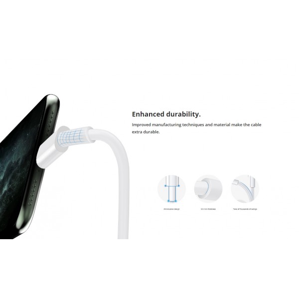 ROCKROSE καλώδιο Type-C σε Lightning IVORY CL, 18W PD, MFi, 1m, λευκό