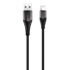 ROCKROSE καλώδιο USB σε Lightning Knight AL, 12W, MFi, 1m, μαύρο-γκρι