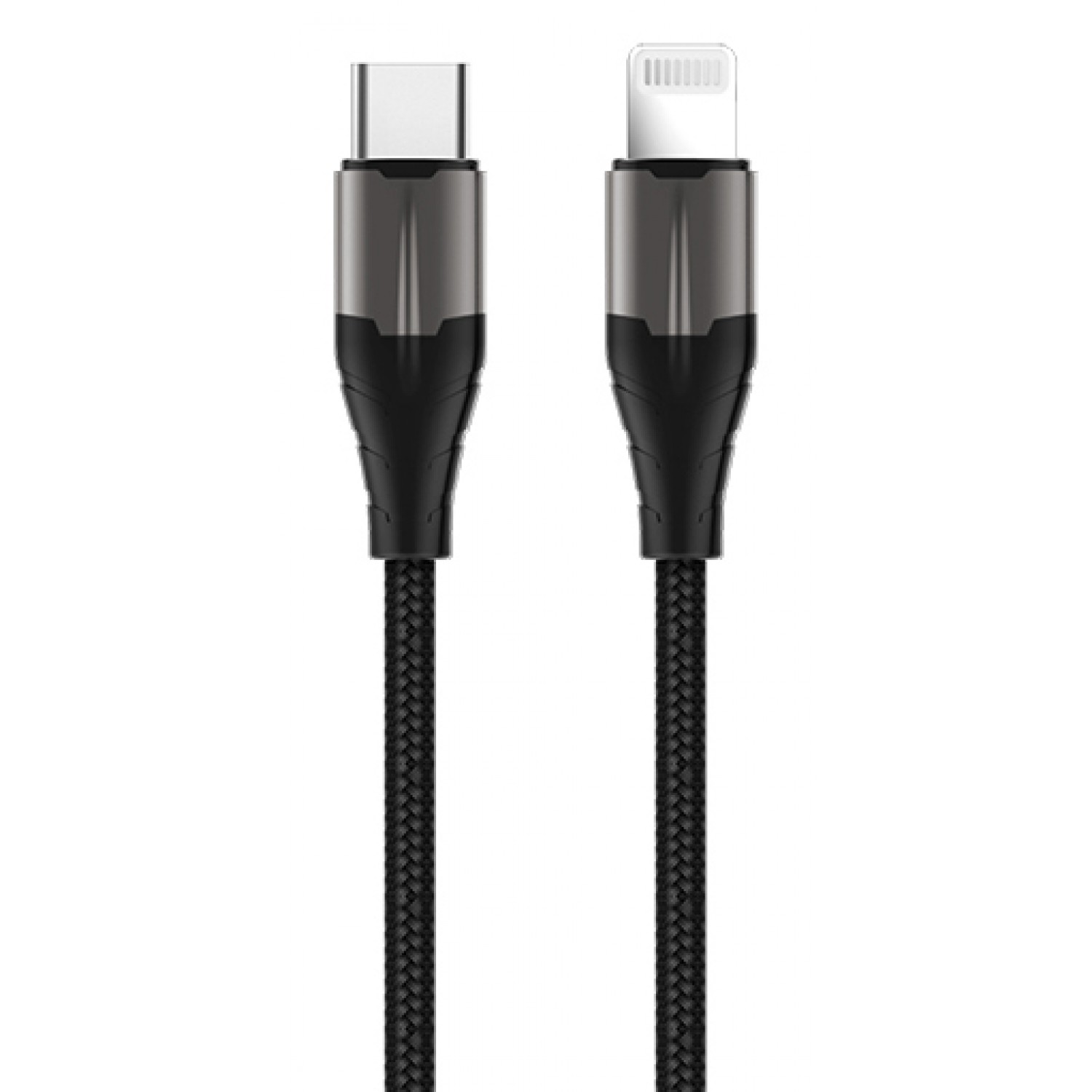 ROCKROSE καλώδιο Type-C σε Lightning Knight CL, 18W, MFi, 1m, μαύρο-γκρι